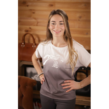 T-shirt Poppy Strass Pénélope Grijs tie-dye
