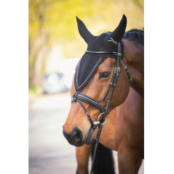 Bonnet pour chevaux long Pénélope strass Noir