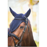 Bonnet pour chevaux long Pénélope strass Marine Bleu marine Bonnet pour chevaux long Pénélope strass Marine Bleu marine