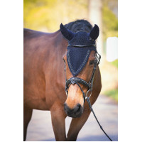 Bonnet pour chevaux long Pénélope strass Marine Bleu marine Bonnet pour chevaux long Pénélope strass Marine Bleu marine