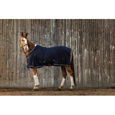 Equithème Micro mesh overhemd Marineblauw Equithème Micro mesh overhemd Marineblauw