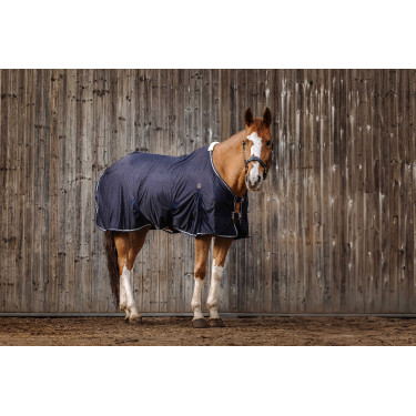 Equithème Micro mesh overhemd Marineblauw Equithème Micro mesh overhemd Marineblauw