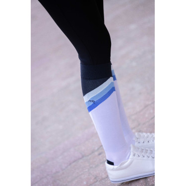 Chaussettes d'équitation Pénélope Fun Bleu / blanc Chaussettes d'équitation Pénélope Fun Bleu / blanc