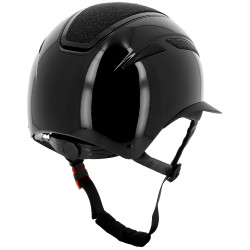 Casque Equithème Agris visière large Noir brillant céleste