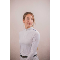 Polo de concours Pénélope Séville Mesh manches longues Blanc Polo de concours Pénélope Séville Mesh manches longues Blanc