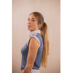 Polo de concours Pénélope Séville Mesh sans manches Bleu gris Polo de concours Pénélope Séville Mesh sans manches Bleu gris