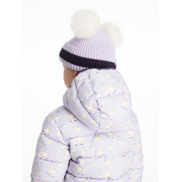 Bonnet LeMieux Mini Dubbele Pompon Lila Violet Bonnet LeMieux Mini Dubbele Pompon Lila Violet