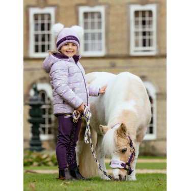 Bonnet LeMieux Mini Dubbele Pompon Lila Violet Bonnet LeMieux Mini Dubbele Pompon Lila Violet