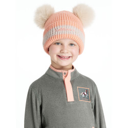 Bonnet LeMieux Mini Double Pompon Pêche Rose Bonnet LeMieux Mini Double Pompon Pêche Rose