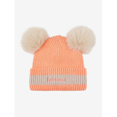 Bonnet LeMieux Mini Double Pompon Pêche Rose Bonnet LeMieux Mini Double Pompon Pêche Rose