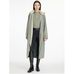 Lange waterdichte jas LeMieux HydroShield Rozemarijn Groen