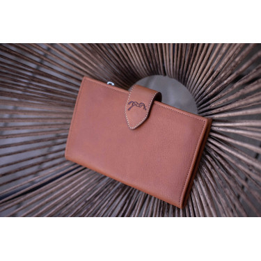 Portefeuille Pénélope Bertille Cognac Marron