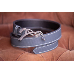 Pénélope Signature riem geperforeerd leer Blauw Pénélope Signature riem geperforeerd leer Blauw