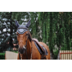 Bonnet chasse mouche Equithème Domino Gris Bonnet chasse mouche Equithème Domino Gris