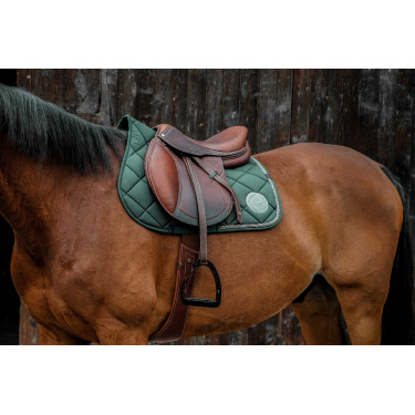 Tapis de selle Equithème Badge 2.0 Vert foncé