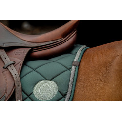 Tapis de selle Equithème Badge 2.0 Vert foncé