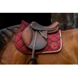 Tapis de selle Equithème Badge 2.0 Bordeaux