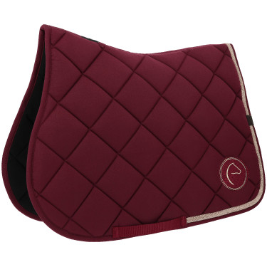 Tapis de selle Equithème Badge 2.0 Bordeaux