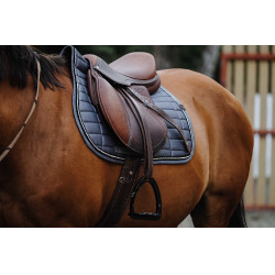 Tapis de selle Equithème Domino Gris