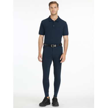 LeMieux rijbroek met siliconen zitvlak Sports heren Marine Marineblauw