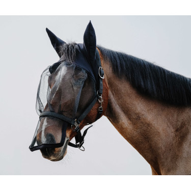 Halster + UV-beschermend masker Equithème Zwart Halster + UV-beschermend masker Equithème Zwart