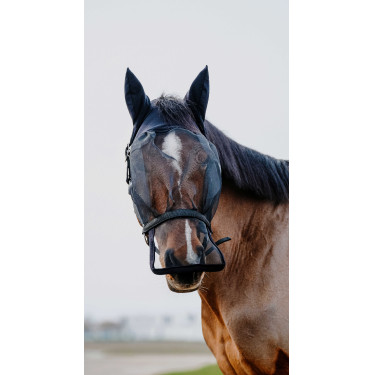 Halster + UV-beschermend masker Equithème Zwart Halster + UV-beschermend masker Equithème Zwart