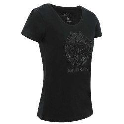 T-shirt Equithème Magali korte mouwen Zwart T-shirt Equithème Magali korte mouwen Zwart