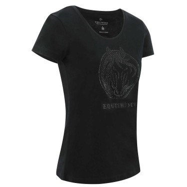 T-shirt Equithème Magali korte mouwen Zwart T-shirt Equithème Magali korte mouwen Zwart