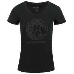 T-shirt Equithème Magali korte mouwen Zwart T-shirt Equithème Magali korte mouwen Zwart