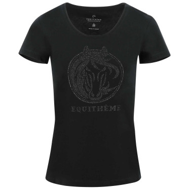 T-shirt Equithème Magali korte mouwen Zwart T-shirt Equithème Magali korte mouwen Zwart