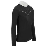 Polo Equithème Valencia lange mouwen Zwart Polo Equithème Valencia lange mouwen Zwart