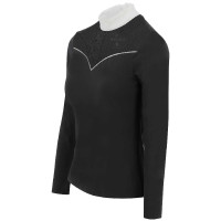 Polo Equithème Valencia lange mouwen Zwart Polo Equithème Valencia lange mouwen Zwart