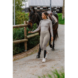 Pull-on Equithème Brigitte siliconen zitvlak Taupe Bruin