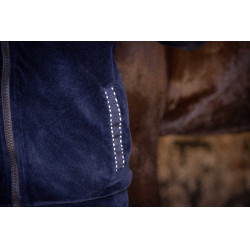 Sweat-zip Emy Velvet Pénélope Marineblauw Sweat-zip Emy Velvet Pénélope Marineblauw