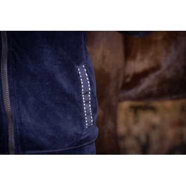 Sweat-zip Emy Velvet Pénélope Marineblauw Sweat-zip Emy Velvet Pénélope Marineblauw