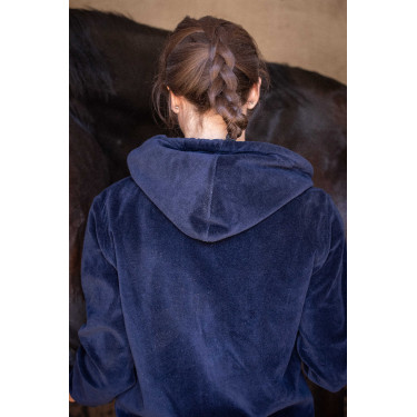 Sweat-zip Emy Velvet Pénélope Marineblauw Sweat-zip Emy Velvet Pénélope Marineblauw