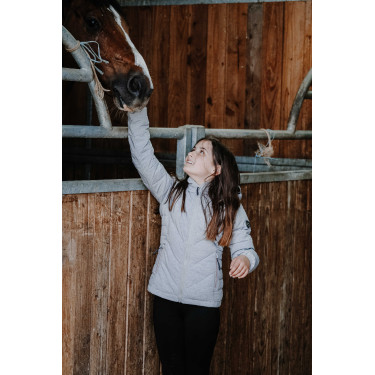 Veste matelassée Equithème Lara enfant Gris chiné Veste matelassée Equithème Lara enfant Gris chiné