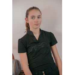 Polo Iliana Pénélope Noir Polo Iliana Pénélope Noir
