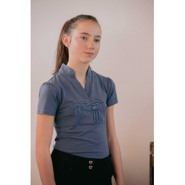 Polo Iliana Pénélope Blauw / grijs Polo Iliana Pénélope Blauw / grijs