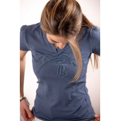 Polo Iliana Pénélope Blauw / grijs Polo Iliana Pénélope Blauw / grijs