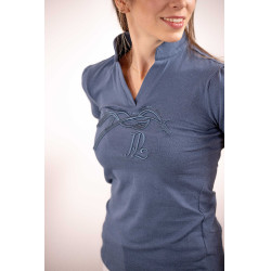 Polo Iliana Pénélope Blauw / grijs Polo Iliana Pénélope Blauw / grijs