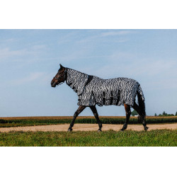 Chemise Riding World Belly Mesh Combo Noir / blanc motif zèbre Motifs