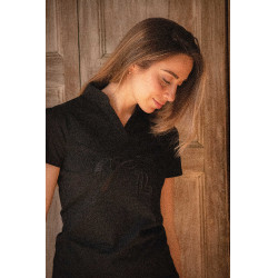 Polo Iliana Pénélope Noir Polo Iliana Pénélope Noir