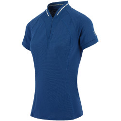 Polo Equithème Elodie Manches courtes Bleu Monaco Polo Equithème Elodie Manches courtes Bleu Monaco