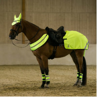 Fluo reflecterende uitrijdeken Horze Geel Fluo reflecterende uitrijdeken Horze Geel
