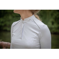 Polo Pénélope Anais manches longues Blanc Polo Pénélope Anais manches longues Blanc