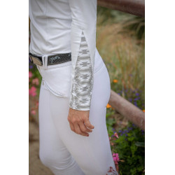 Polo Pénélope Anais manches longues Blanc Polo Pénélope Anais manches longues Blanc