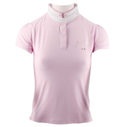 Wedstrijdpolo Pénélope Madrid met korte mouwen Roze Wedstrijdpolo Pénélope Madrid met korte mouwen Roze