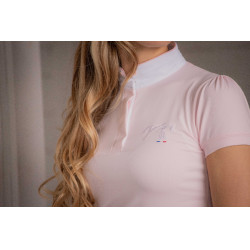 Wedstrijdpolo Pénélope Madrid met korte mouwen Roze Wedstrijdpolo Pénélope Madrid met korte mouwen Roze