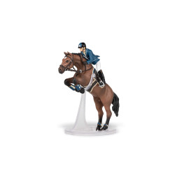 Cheval de saut d'obstacle et son cavalier Papo Cheval de saut d'obstacle et son cavalier Papo